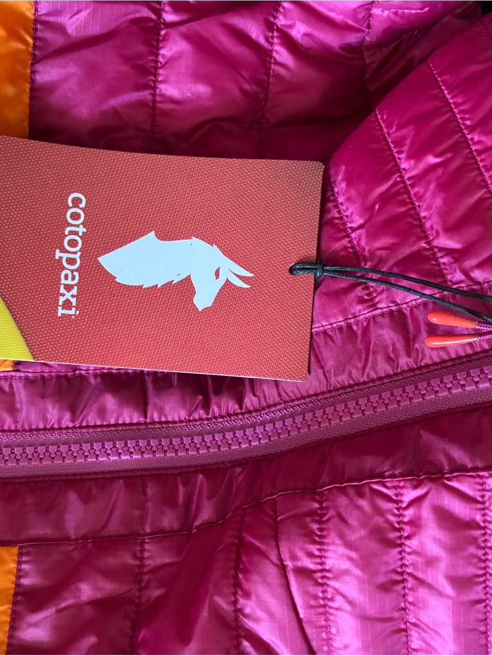 cotopaxi Capa Colorblock Insulated Hooded Lightweight Jacket Magenta Orange Red - Picture 5 of 6